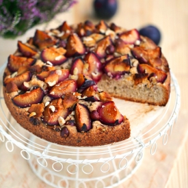 Almond Cake with Plums