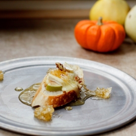 Apple, Honeycomb, & Brie Crostini