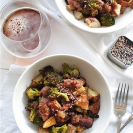 Roasted Veggies with a Grape Sauce