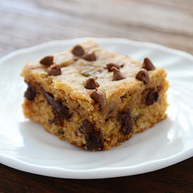 Whole Wheat Choc Chip Cookie Bars