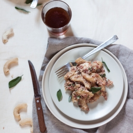 Rigatoni with Cooked Ham and Cheese