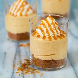 No Bake Pumpkin Cheesecakes