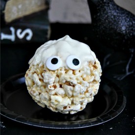 Ghostly Popcorn Balls