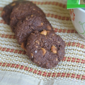 Eggless Double Chocolate Cookies