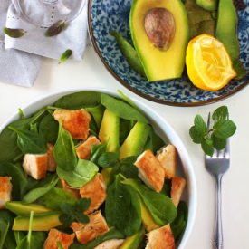 Spinach, Avocado and Chicken Salad