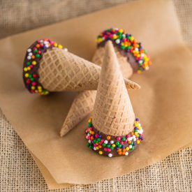 Chocolate Filled Ice Cream Cones