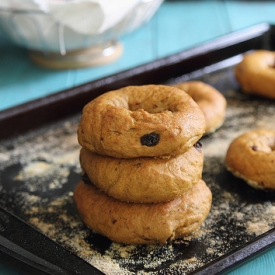 Pumpkin Raisin Bagels