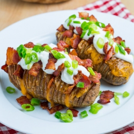 Fully Loaded Hasselback Potatoes