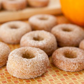 Cinnamon Sugar Pumpkin Cake Donuts