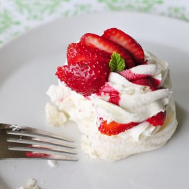 Sour Cream Strawberry Meringue