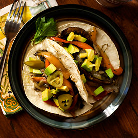 Mushroom and Pepper Tacos