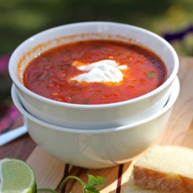 Fresh Tomato and Black Bean Soup