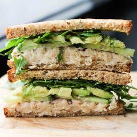 White Bean and Avocado Sandwich