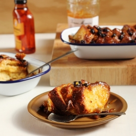 Rum & Marmalade Brioche Pudding