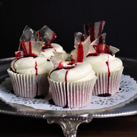 Red Bloody Velvet Cupcakes