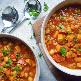 Sweet Potato and Chana Dahl Soup