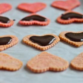 Heart Shaped Sandwich Cookies