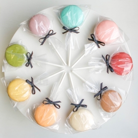 French Macaron Lollipops