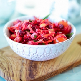 Beet, Cashew and Tahini Salad