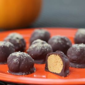 Dark Chocolate Pumpkin Truffles