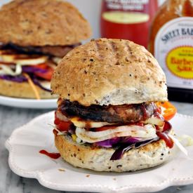 Grilled Portobello Mushroom & Haloumi