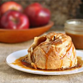 Apple Dumplings with Salted Caramel