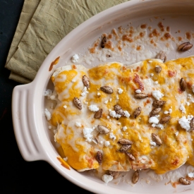 Pumpkin Pork Enchiladas