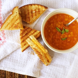 Creamy Tomato Soup + Grilled Cheese