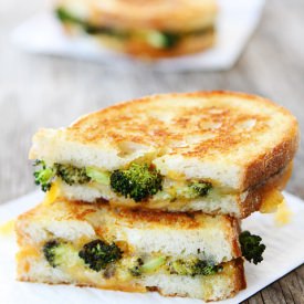 Roasted Broccoli Grilled Cheese