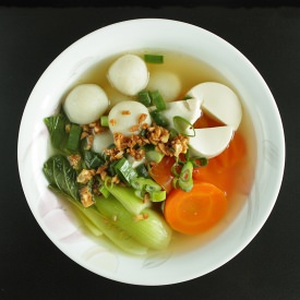 Bok Choy and Fish Ball Soup