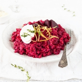 Beetroot Pearl Barley Risotto