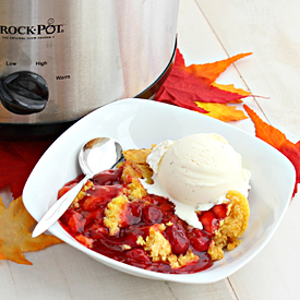 Cherry Cobbler in the Slow Cooker