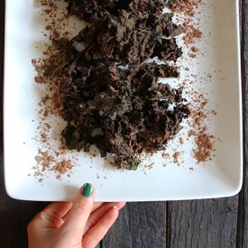 Chocolate Cocoa Kale Chips