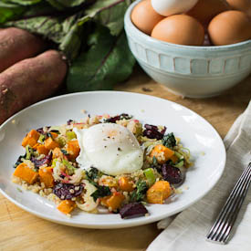 Poached Eggs with Quinoa