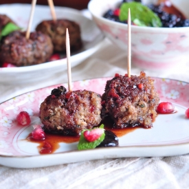 Meatballs & SweetNSour Cherry Sauce