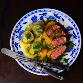 Lamb Loin with Mushroom Crust