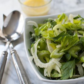 Celery Salad with Parmesan Dressing