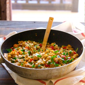 Skillet Greek Sausage Pasta