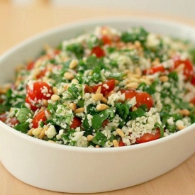 Tomato Salad with Grated Cauliflower