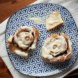 Pumpkin Spice Rolls with frosting