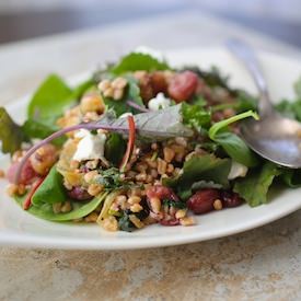 Farro Salad with Roasted Grapes