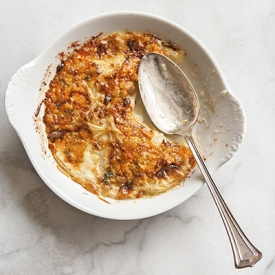 Turnip Gratin with Bleu Cheese