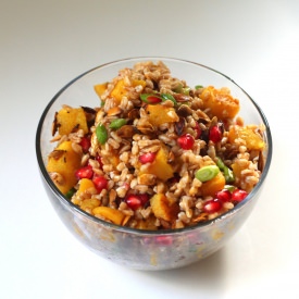 Roasted Squash & Pomegranate Farro