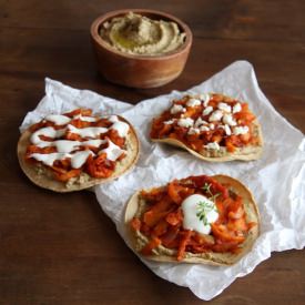 Carrot Tinga Tostadas