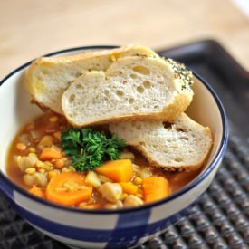 Crockpot Red Lentil Chickpea Squash