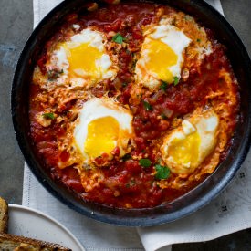 Poached Eggs in Tomato Sauce