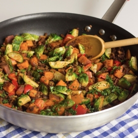 Sweet Potato & Brussels Sprouts Hash