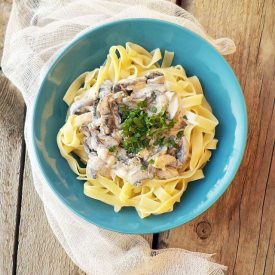 Creamy Mushroom Tagliatelle