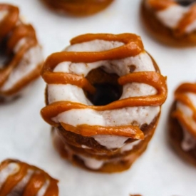 Mini Caramel Pumpkin Donuts