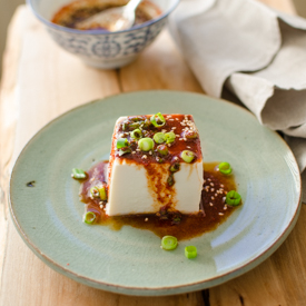 Soft Tofu with Soy Chili Sauce